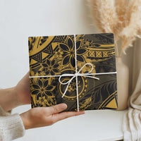 Polynesian Sunset Plumeria Wrapping Paper Gold Polynesian Tattoo - Polynesian Pride