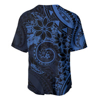 Polynesian Sunset Plumeria Baseball Jersey Navy Polynesian Tattoo