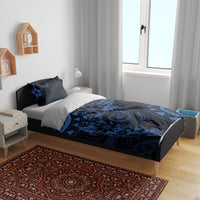Polynesian Sunset Plumeria Bedding Set Navy Polynesian Tattoo LT05 - Polynesian Pride
