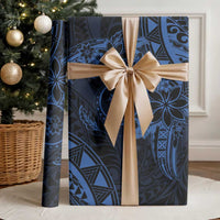 Polynesian Sunset Plumeria Wrapping Paper Navy Polynesian Tattoo - Polynesian Pride