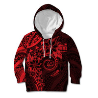 Polynesian Sunset Plumeria Kid Hoodie Red Polynesian Tattoo LT05 Hoodie Red - Polynesian Pride