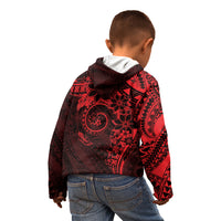 Polynesian Sunset Plumeria Kid Hoodie Red Polynesian Tattoo LT05 - Polynesian Pride