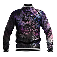 Polynesian Sunset Plumeria Baseball Jacket Galaxy Polynesian Tattoo