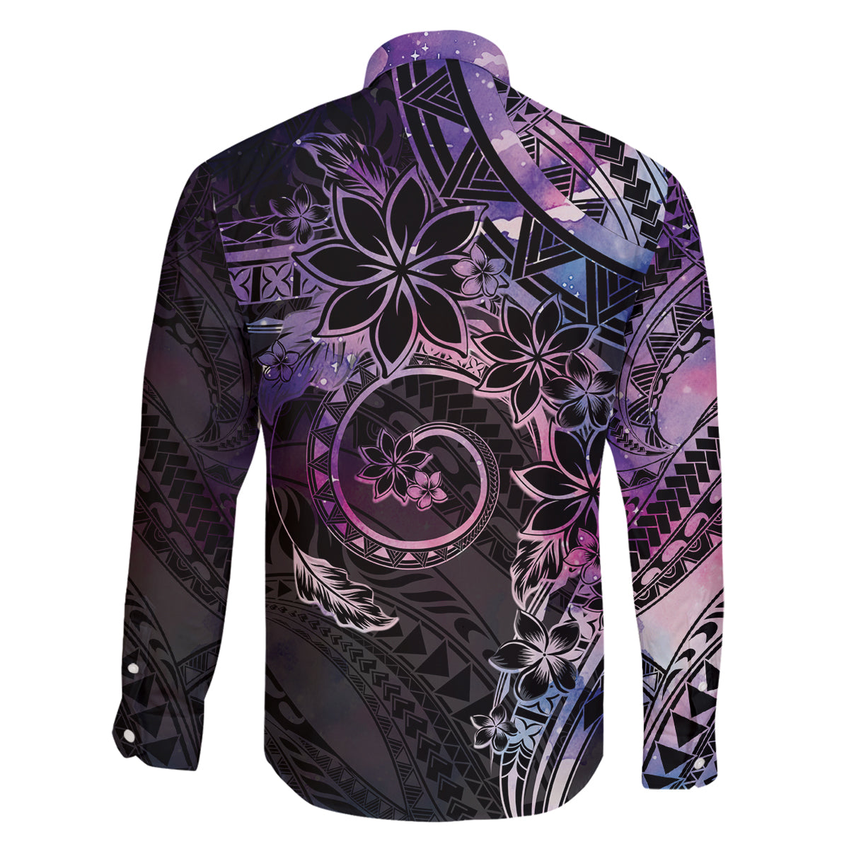 Polynesian Sunset Plumeria Family Matching Mermaid Dress and Hawaiian Shirt Galaxy Polynesian Tattoo