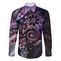 Polynesian Sunset Plumeria Family Matching Tank Maxi Dress and Hawaiian Shirt Galaxy Polynesian Tattoo
