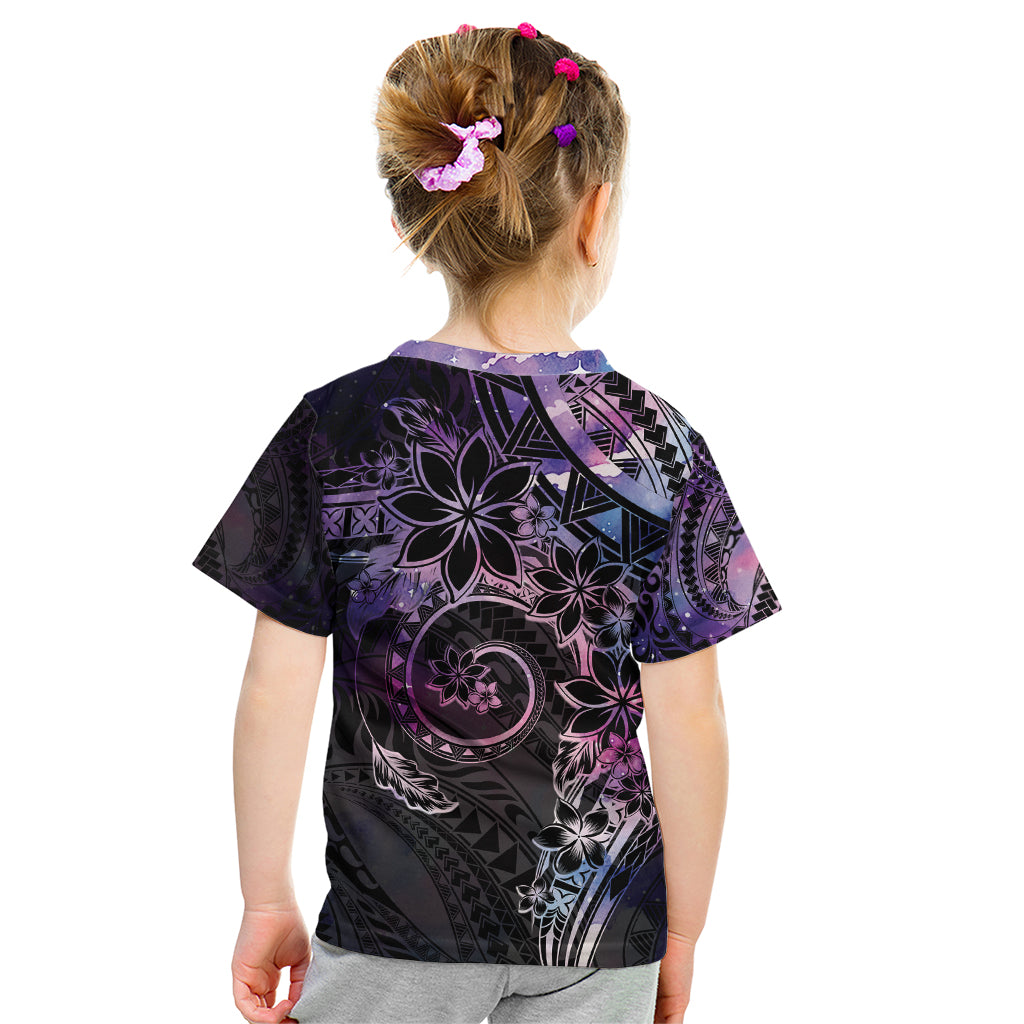 Polynesian Sunset Plumeria Kid T Shirt Galaxy Polynesian Tattoo LT05 - Polynesian Pride
