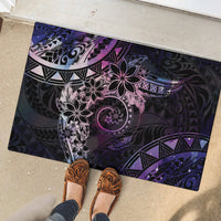 Polynesian Sunset Plumeria Rubber Doormat Galaxy Polynesian Tattoo