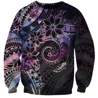 Polynesian Sunset Plumeria Sweatshirt Galaxy Polynesian Tattoo