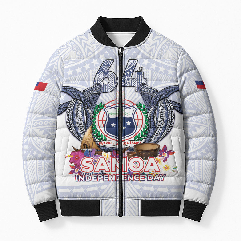 Samoa Independence Day Bomber Puffer Jacket Samoa United For A New Beginning