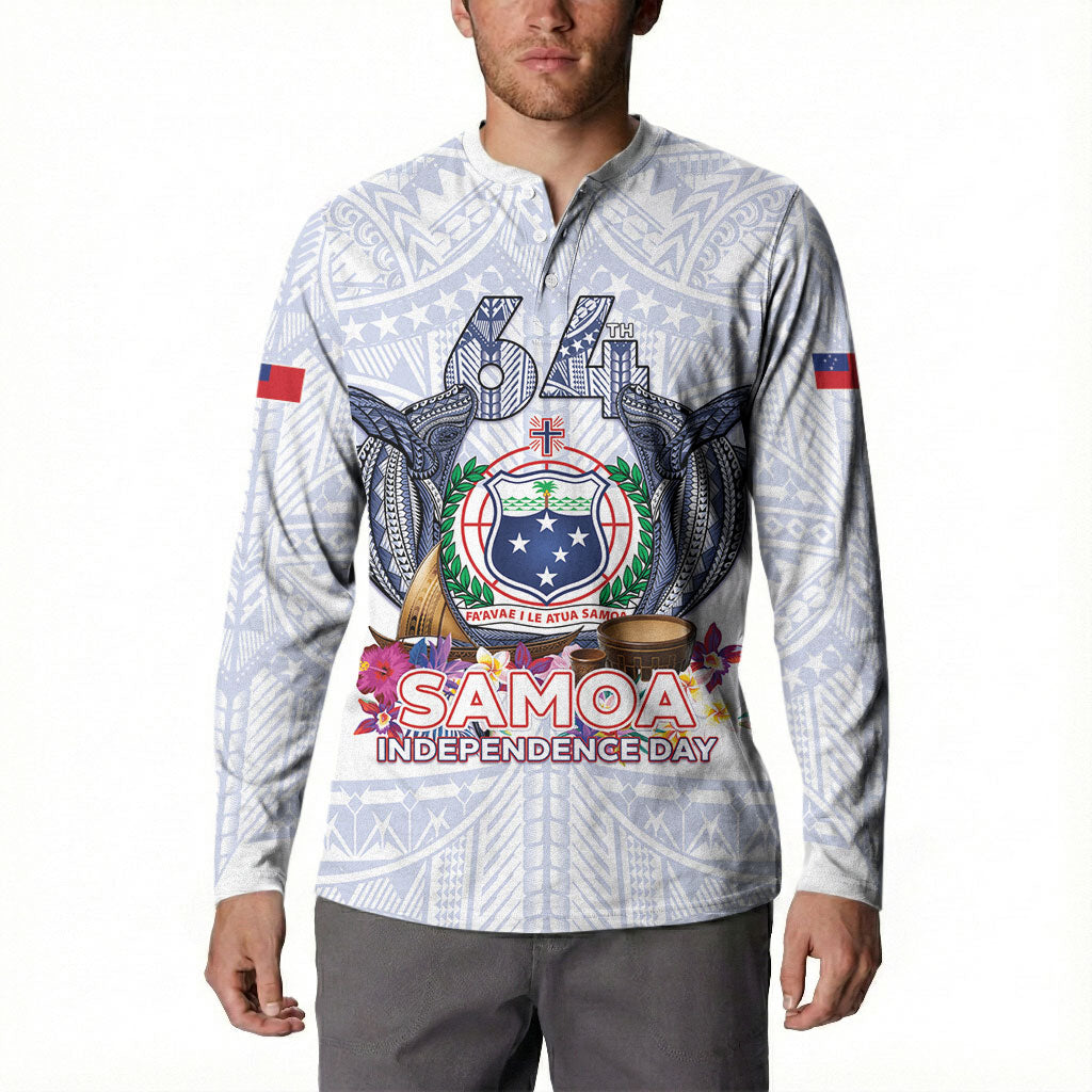 Samoa Independence Day Button Sweatshirt Samoa United For A New Beginning