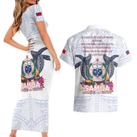 Samoa Independence Day Couples Matching Short Sleeve Bodycon Dress and Hawaiian Shirt Samoa United For A New Beginning LT05 - Polynesian Pride