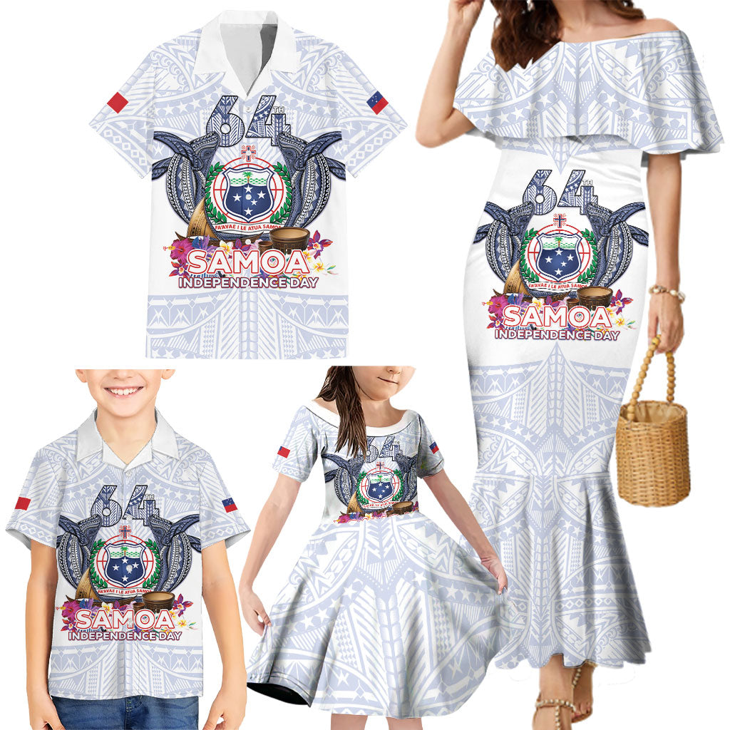 Samoa Independence Day Family Matching Mermaid Dress and Hawaiian Shirt Samoa United For A New Beginning