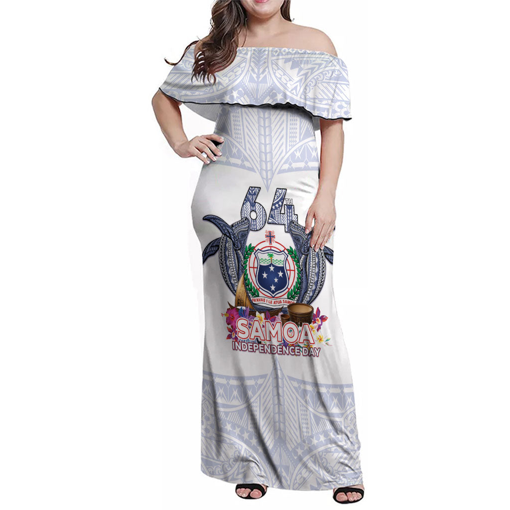 Samoa Independence Day Family Matching Off Shoulder Maxi Dress and Hawaiian Shirt Samoa United For A New Beginning