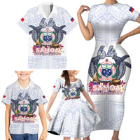 Samoa Independence Day Family Matching Short Sleeve Bodycon Dress and Hawaiian Shirt Samoa United For A New Beginning LT05 - Polynesian Pride