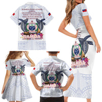 Samoa Independence Day Family Matching Short Sleeve Bodycon Dress and Hawaiian Shirt Samoa United For A New Beginning LT05 - Polynesian Pride