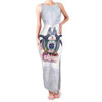 Samoa Independence Day Family Matching Tank Maxi Dress and Hawaiian Shirt Samoa United For A New Beginning LT05 Mom's Dress White - Polynesian Pride