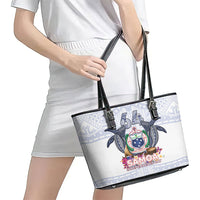 Samoa Independence Day Leather Tote Bag Samoa United For A New Beginning