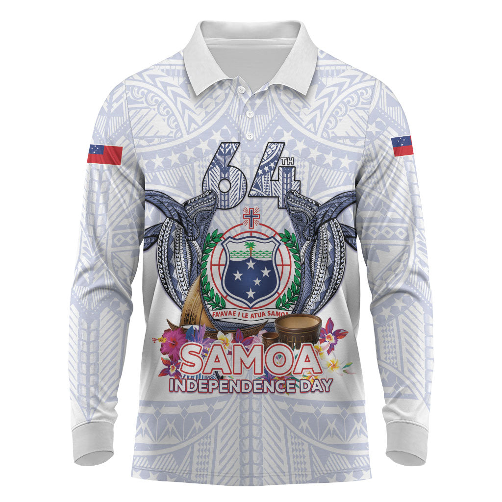 Samoa Independence Day Long Sleeve Polo Shirt Samoa United For A New Beginning