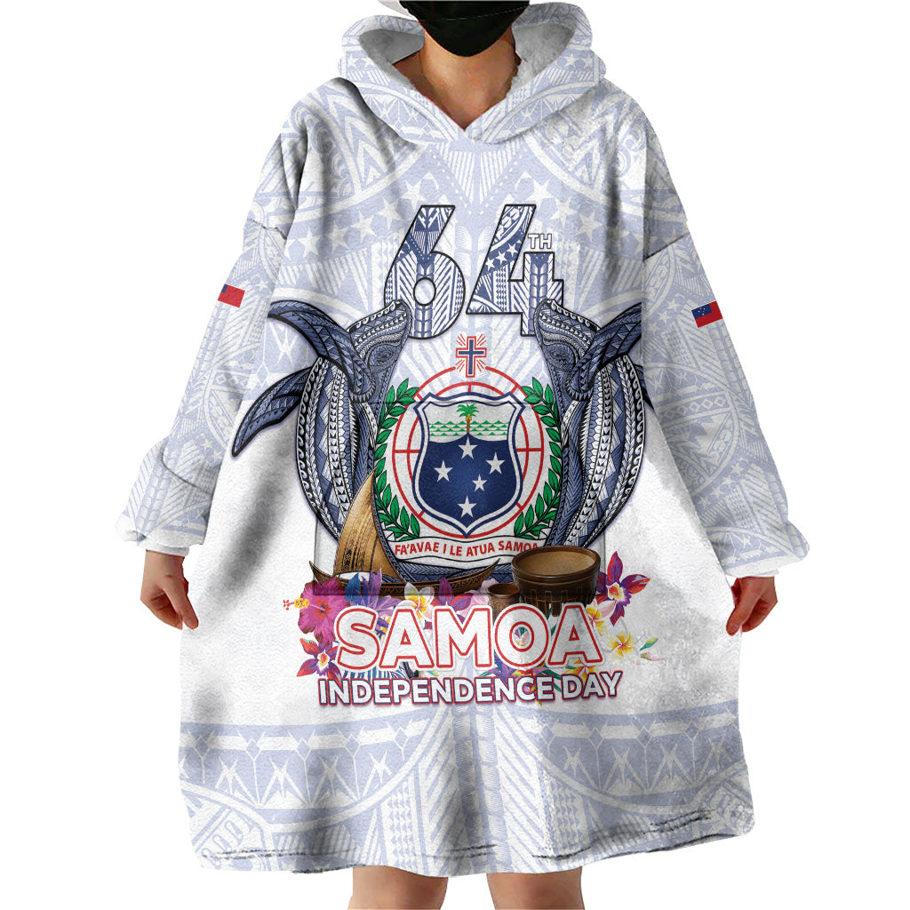 Samoa Independence Day Wearable Blanket Hoodie Samoa United For A New Beginning