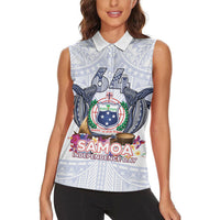 Samoa Independence Day Women Sleeveless Polo Shirt Samoa United For A New Beginning LT05 - Polynesian Pride
