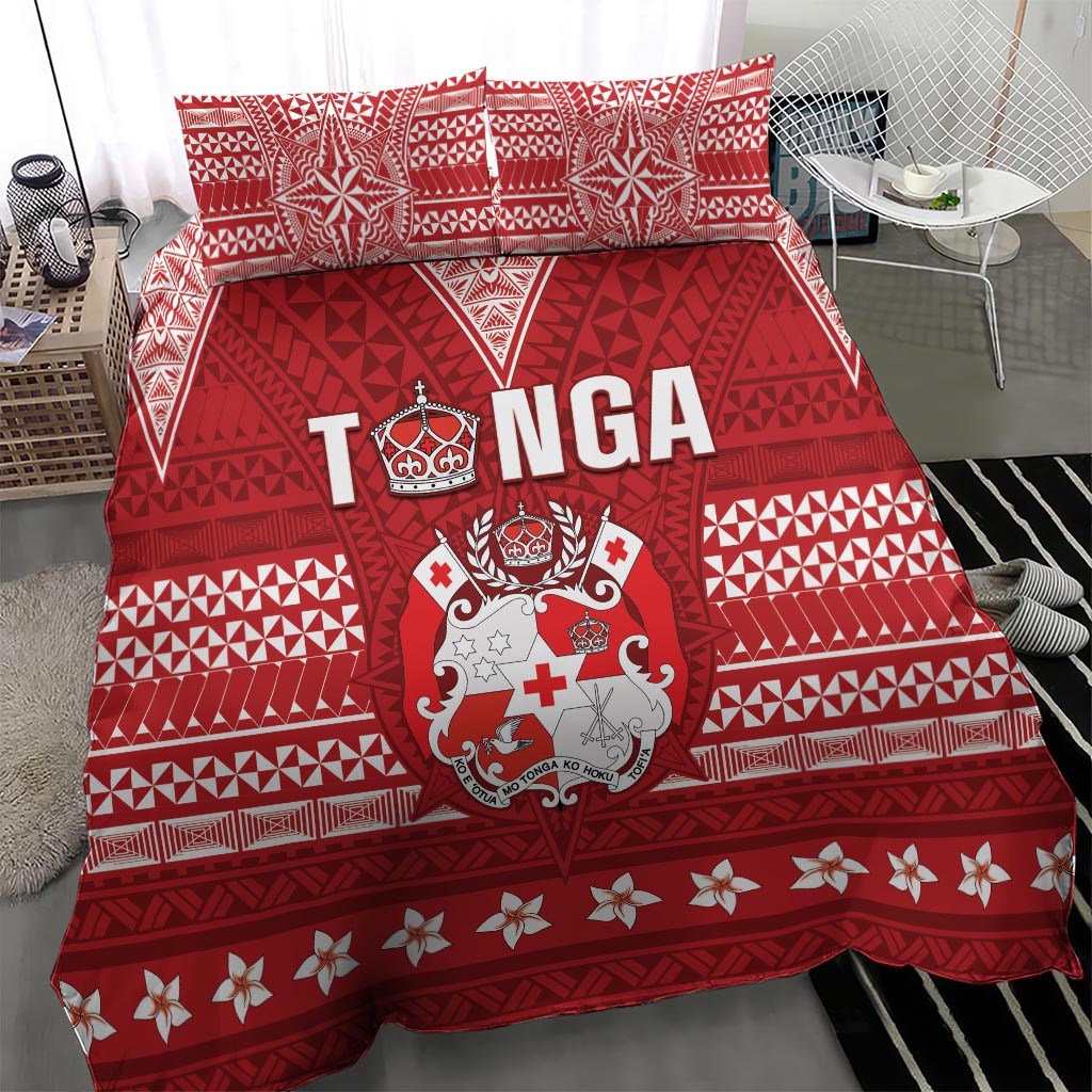 Tonga King Tupou VI Day Bedding Set Traditional Tongan Kupesi Pattern