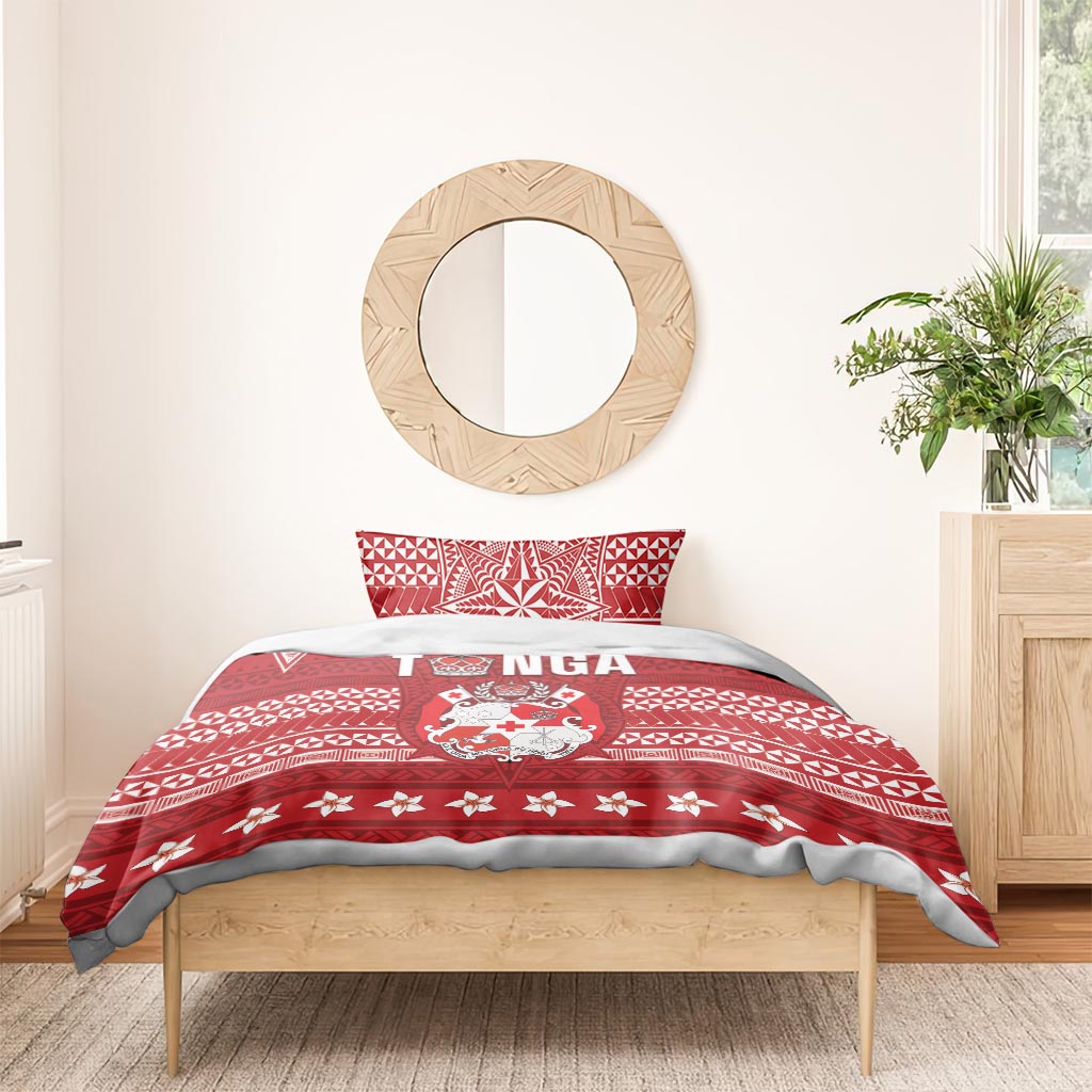 Tonga King Tupou VI Day Bedding Set Traditional Tongan Kupesi Pattern