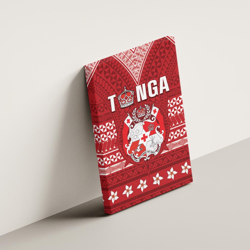 Tonga King Tupou VI Day Canvas Wall Art Traditional Tongan Kupesi Pattern