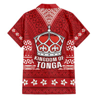 Tonga King Tupou VI Day Family Matching Tank Maxi Dress and Hawaiian Shirt Traditional Tongan Kupesi Pattern