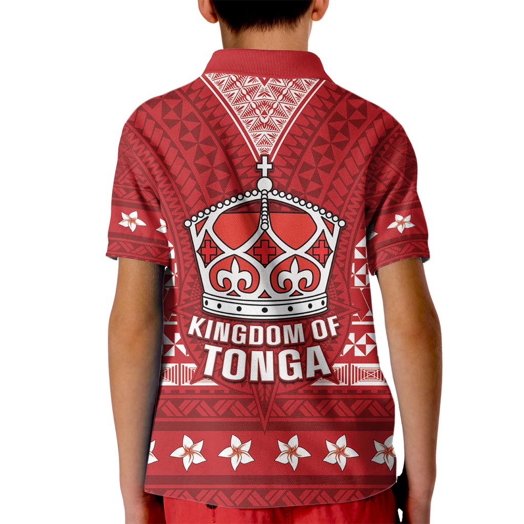 Tonga King Tupou VI Day Kid Polo Shirt Traditional Tongan Kupesi Pattern LT05 - Polynesian Pride