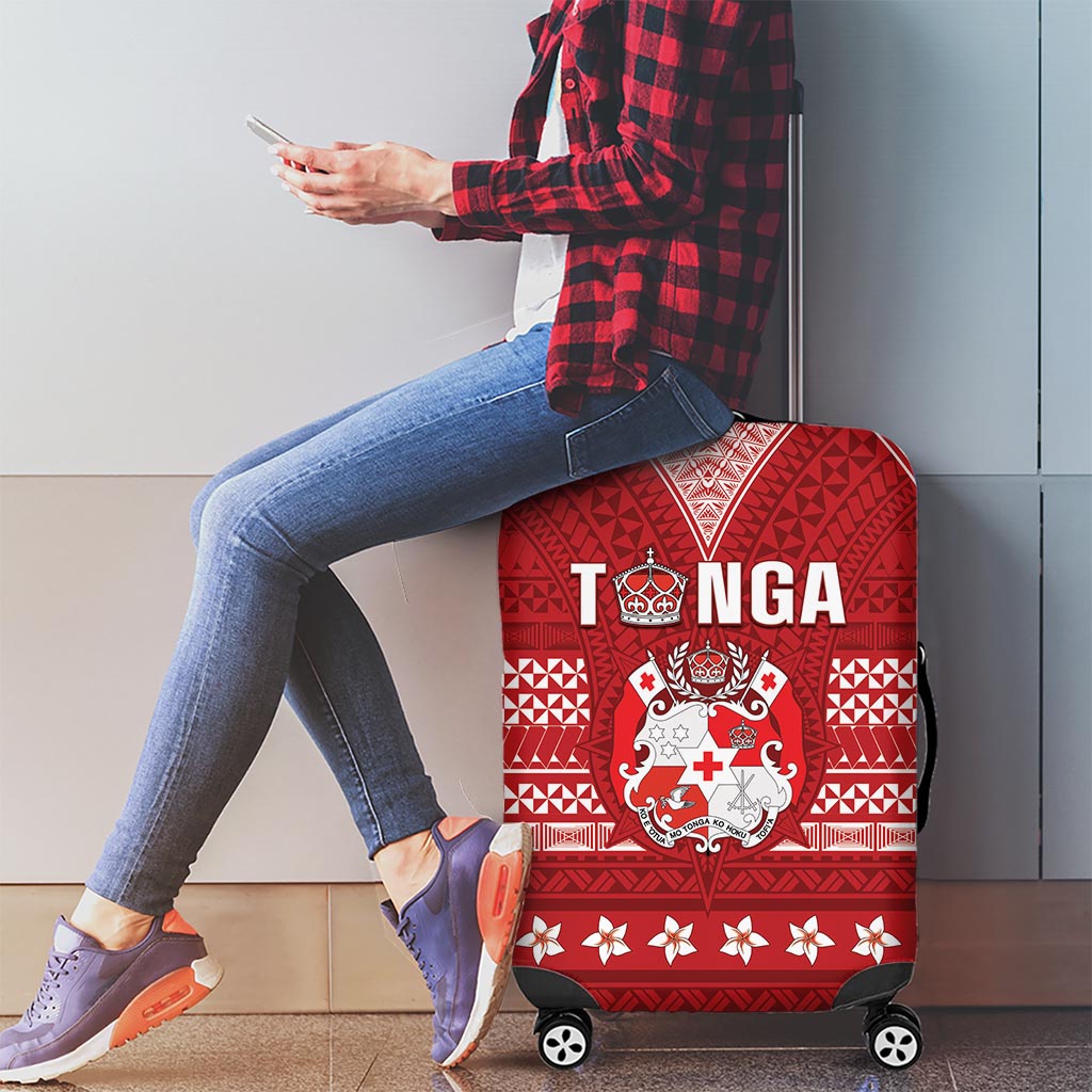Tonga King Tupou VI Day Luggage Cover Traditional Tongan Kupesi Pattern LT05 - Polynesian Pride