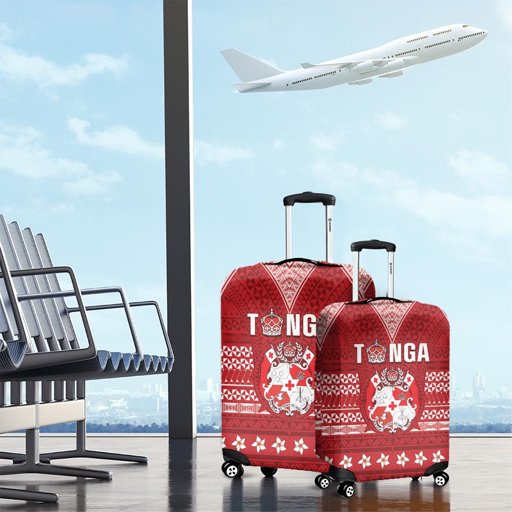 Tonga King Tupou VI Day Luggage Cover Traditional Tongan Kupesi Pattern LT05 - Polynesian Pride