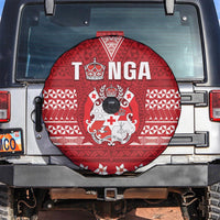 Tonga King Tupou VI Day Spare Tire Cover Traditional Tongan Kupesi Pattern LT05 Red - Polynesian Pride