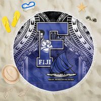 Fiji Drua Beach Blanket Fijian Tapa Pattern