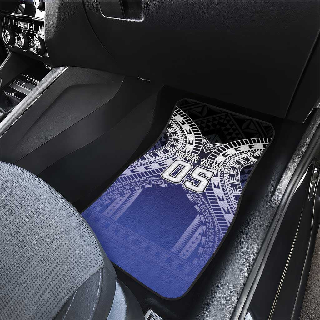 Fiji Drua Car Mats Fijian Tapa Pattern