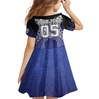 Custom Fiji Drua Family Matching Off The Shoulder Long Sleeve Dress and Hawaiian Shirt Fijian Tapa Pattern