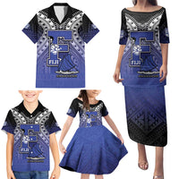 Custom Fiji Drua Family Matching Puletasi and Hawaiian Shirt Fijian Tapa Pattern LT05 - Polynesian Pride