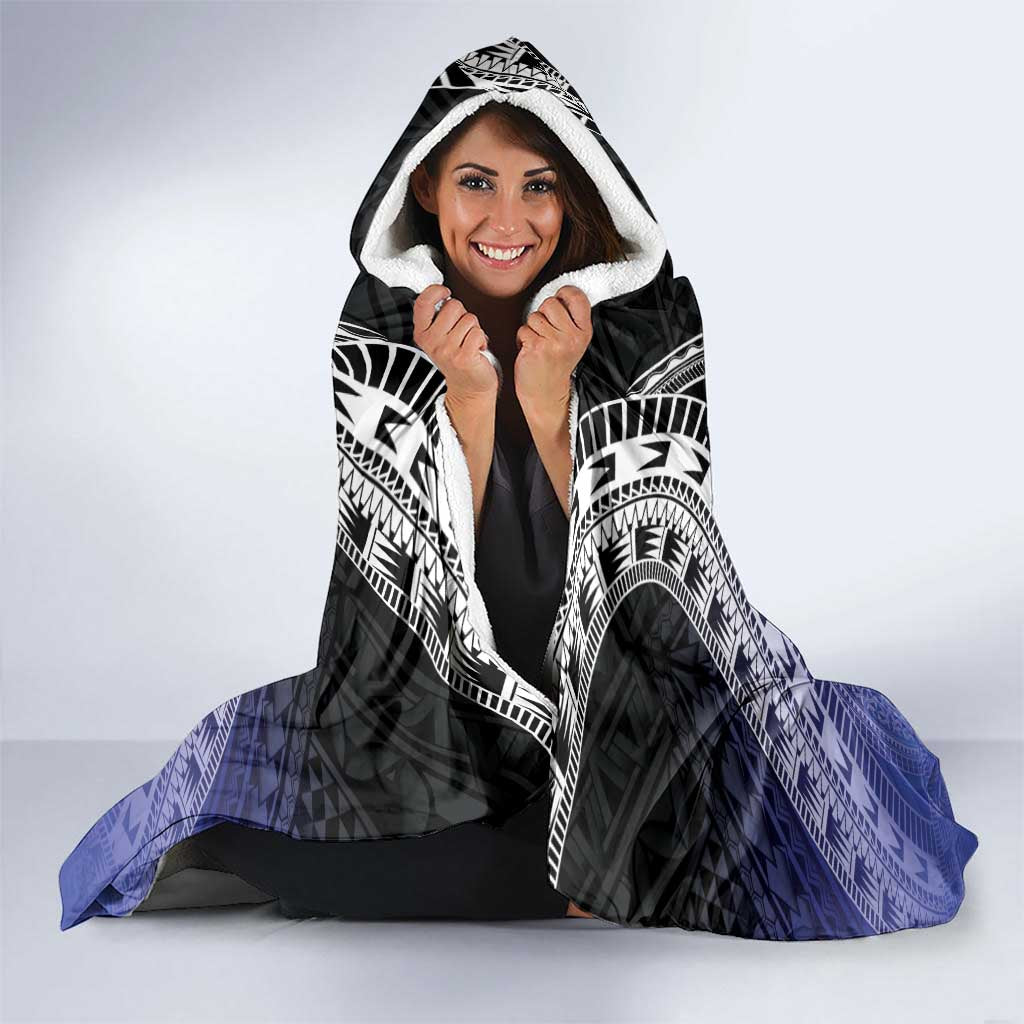 Fiji Drua Hooded Blanket Fijian Tapa Pattern LT05 - Polynesian Pride