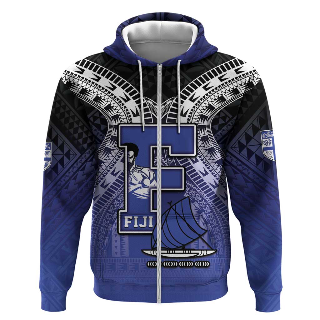 Custom Fiji Drua Hoodie Fijian Tapa Pattern