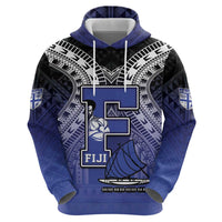Custom Fiji Drua Hoodie Fijian Tapa Pattern