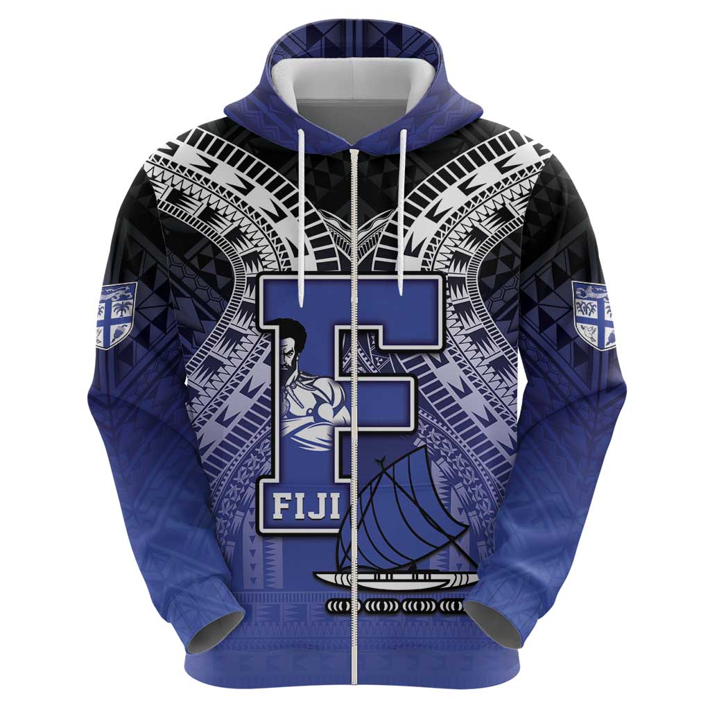 Custom Fiji Drua Hoodie Fijian Tapa Pattern