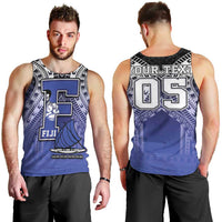 Custom Fiji Drua Men Tank Top Fijian Tapa Pattern
