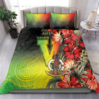 Aboriginal Dot Art Vanuatu Bedding Set Tropical Flowers