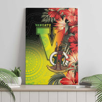Aboriginal Dot Art Vanuatu Canvas Wall Art Tropical Flowers