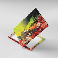 Aboriginal Dot Art Vanuatu Canvas Wall Art Tropical Flowers