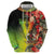 Aboriginal Dot Art Vanuatu Personalised Hoodie Tropical Flowers
