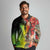 Aboriginal Dot Art Vanuatu Personalised Long Sleeve Polo Shirt Tropical Flowers