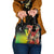 Aboriginal Dot Art Vanuatu Shoulder Handbag Tropical Flowers