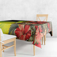 Aboriginal Dot Art Vanuatu Tablecloth Tropical Flowers