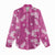 Hawaii Monstera Deliciosa Women Casual Shirt Pink Plumeria Polynesian Pattern - Polynesian Pride