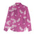 Hawaii Monstera Deliciosa Women Casual Shirt Pink Plumeria Polynesian Pattern - Polynesian Pride